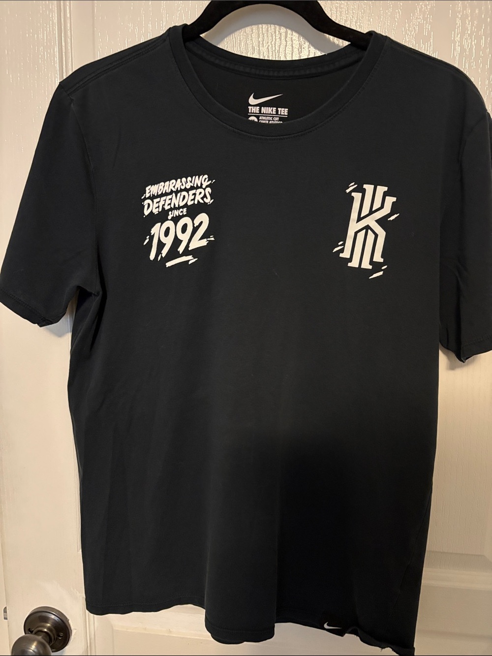 Nike Black Short Sleeve Tee with White Graphics